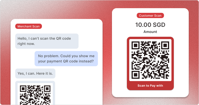 Merchant scan and customer scan